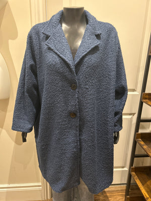 Beyond Capri Navy Overcoat