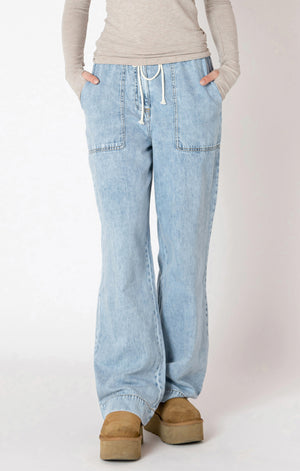 Dex denim tie waist