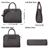 Women’s Vegan Leather Top-Handle Handbag Crossbody Sling Bag: Black