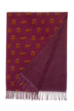 Scottish Highland Buffalo Tassel Scarf: Grey