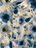Lois blue floral blouse