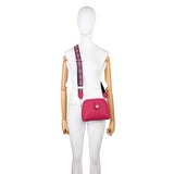 B23002 Bee Cross Body Handbag with double zip top sections: D Brown