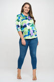 White Rhino Button Down Blouse: Lime