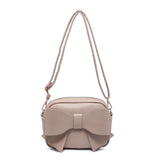 B23020-Big Bow Tie On The Front Cross Body Bag: Pink