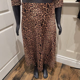 Maccine long cheetah print skirt