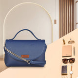 Vegan Leather Crossbody Bag for Women, Top Handle Handbag: Black