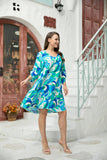 Catalina's Floral Summer Dress: Blue
