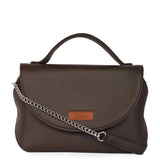 Vegan Leather Crossbody Bag for Women, Top Handle Handbag: Grey