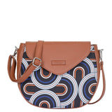Hand Crafted Fabric Printed Crossbody Sling Bag for Womens: Abstract