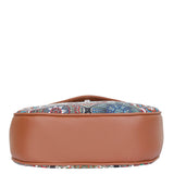 Hand Crafted Fabric Printed Crossbody Sling Bag for Womens: Blue