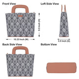 Handcrafted Fabric Top Handle Tote Bag for Women Satchel bag: Multicolor