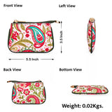 Printed Fabric Satchel Bag & Coin Pouch Set Combo for Women: Blue