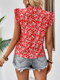 Printed Slim Fit Shirt: Red /