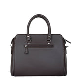 Women’s Vegan Leather Top-Handle Handbag Crossbody Sling Bag: Black