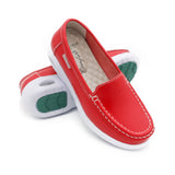 Zerimar Women's Leather Loafers - Comfort Dress Shoes,Red: Red / 38