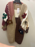 Creation marble & Mist floral long cardi