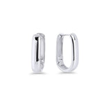 Mia Tessa Huggie Earrings Silver