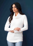 Elena Wang Soft white turtle neck sweater