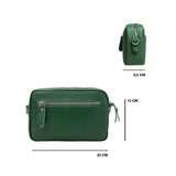 Zerimar Women's Leather Bag - Exclusive and Casual Engraved : Verde