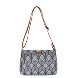 Wome's  Handcrafted Printed Fabric Crossbody Sling Bag: Olive