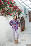 Kendall's Tropical Top: Purple