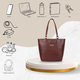 Tote Bag for Women – Genuine Leather Shoulder Handbag: Olive Green