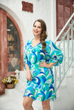 Catalina's Floral Summer Dress: Blue