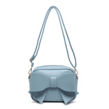 B23020-Big Bow Tie On The Front Cross Body Bag: Pink