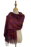 Scottish Highland Buffalo Tassel Scarf: Grey