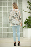 Rayon Leaf Top: White