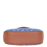 Hand Crafted Fabric Printed Crossbody Sling Bag for Womens: Blue