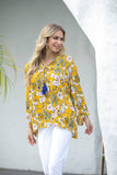 Rayon Leaf Top: Yellow