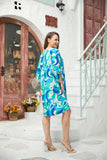 Catalina's Floral Summer Dress: Blue