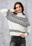 Alison Sheri black n white knit sweater