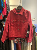 GG Collection burgundy denim jacket