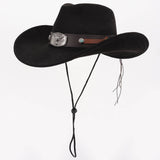 Faux Wool Cowboy Hat: BK