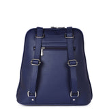 Ladies' Vegan Leather Top Handle Backpack or Daypack Bags: Blue