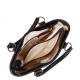 Women’s Vegan Leather Top-Handle Handbag Crossbody Sling Bag: Black