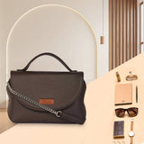 Vegan Leather Crossbody Bag for Women, Top Handle Handbag: Blue