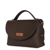 Vegan Leather Crossbody Bag for Women, Top Handle Handbag: Black