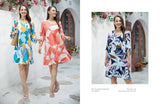 Summer dress with Long Sleeves: Blue