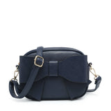 B23020-Big Bow Tie On The Front Cross Body Bag: Brown