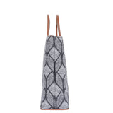 Handcrafted Fabric Top Handle Tote Bag for Women Satchel bag: Abstract