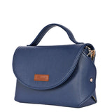 Vegan Leather Crossbody Bag for Women, Top Handle Handbag: Black