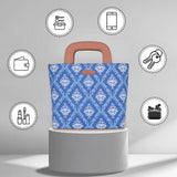 Handcrafted Fabric Top Handle Tote Bag for Women Satchel bag: Abstract