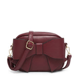 B23020-Big Bow Tie On The Front Cross Body Bag: Black