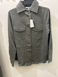 Dkr green button up shirt
