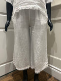 Cherishh White Linen Crop Pants
