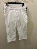 Lois white denim capri