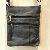 Leather cross body medium size